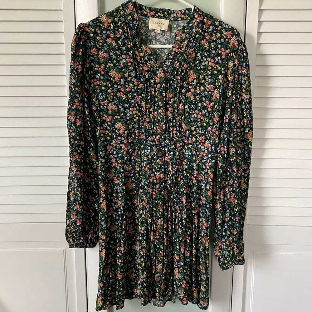 Sézane Floral Mini Dress, size 36